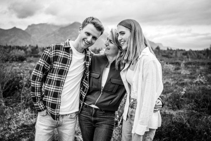 schwarz-weiß-Bild Familienfoto